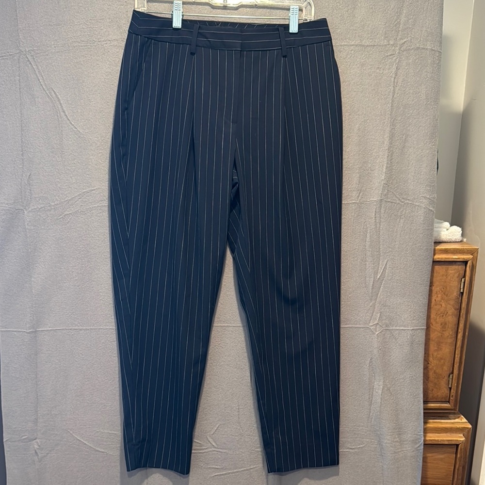 Talbots Women's Navy Pinstripe Trousers